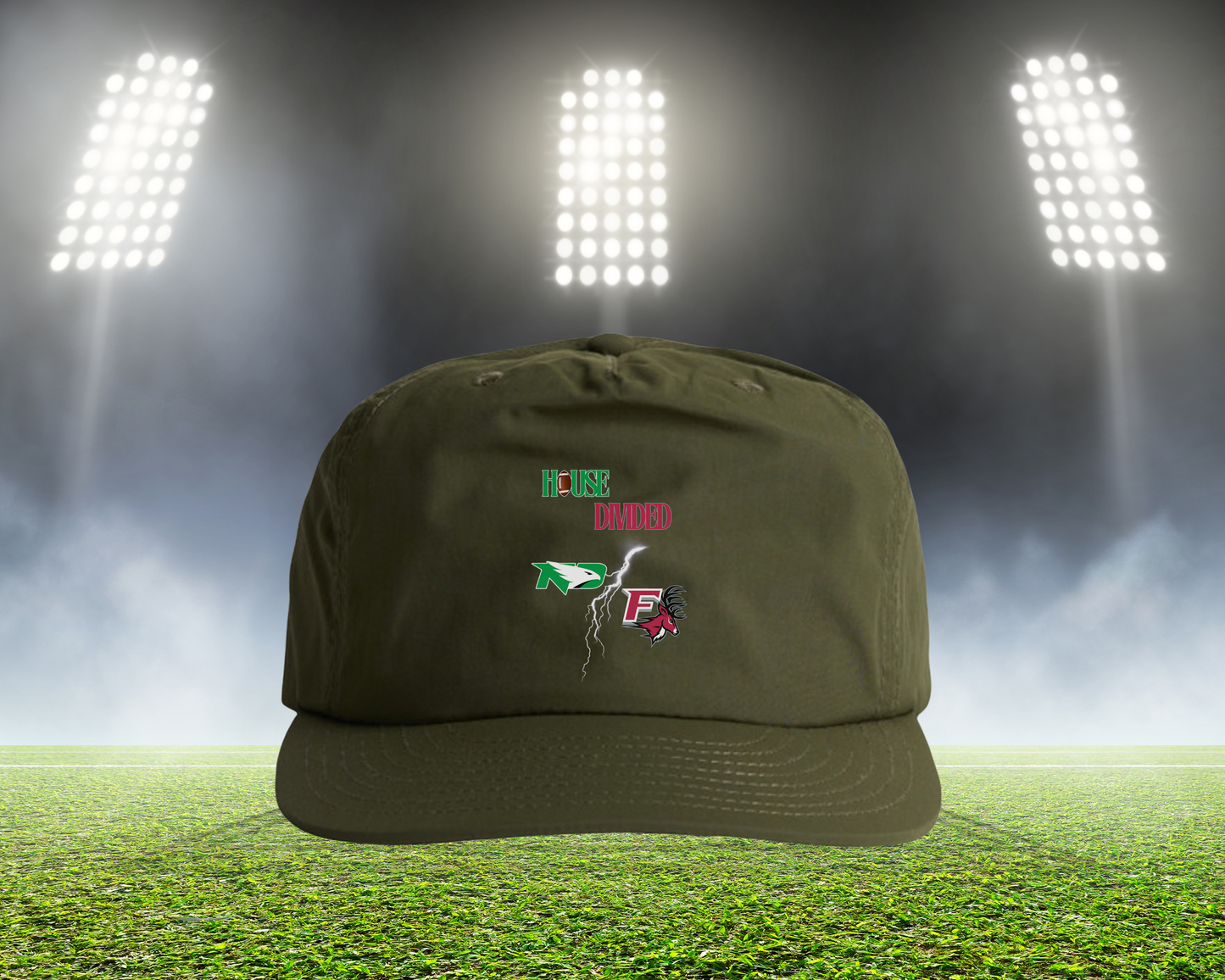 HD Lightning Football Hat