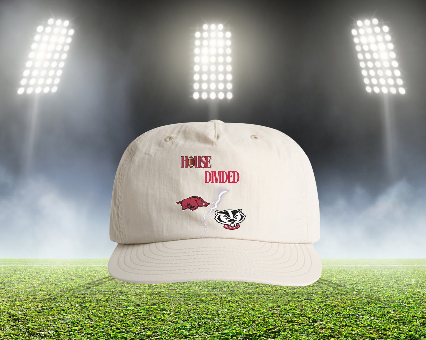 HD Lightning Football Hat