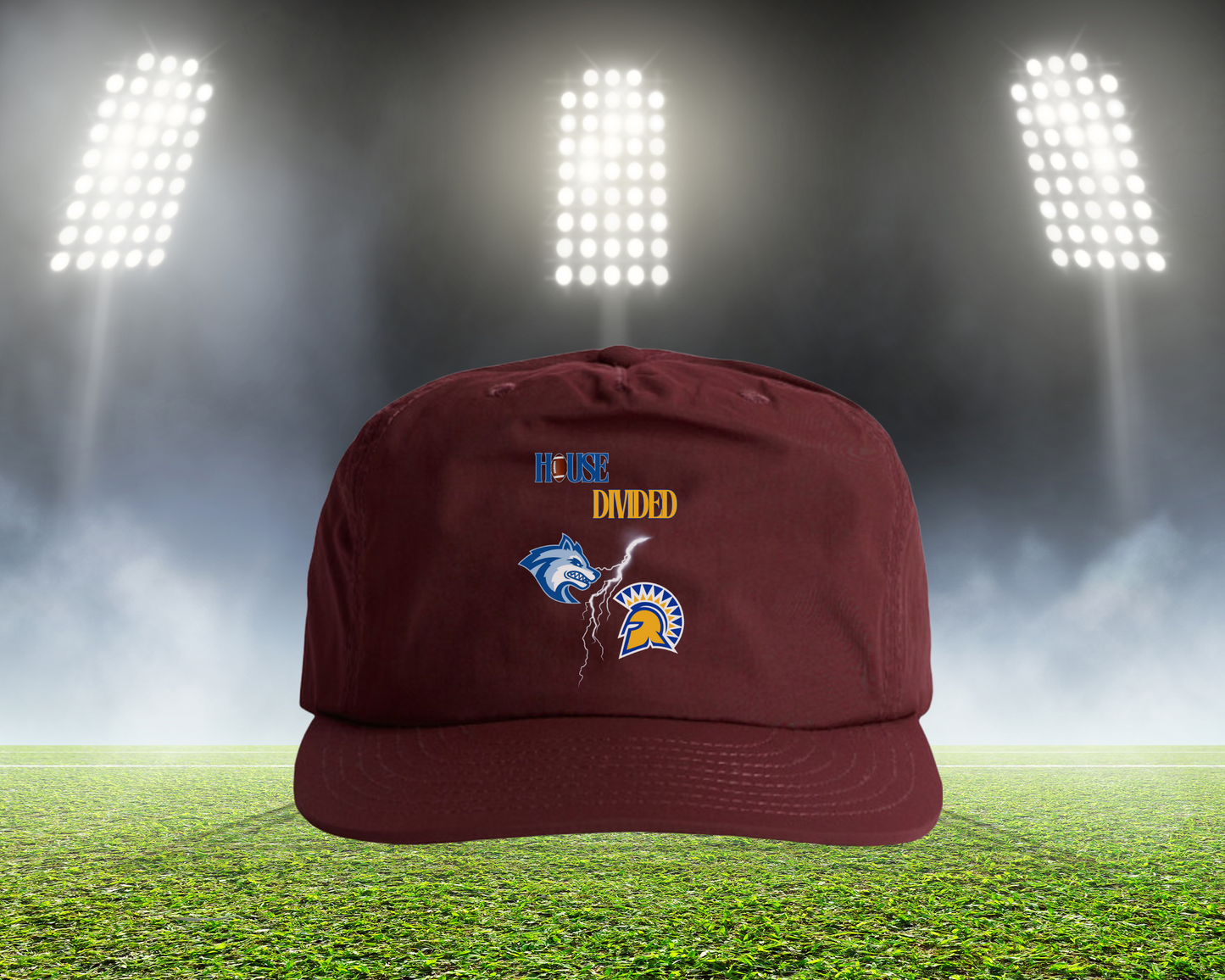 HD Lightning Football Hat