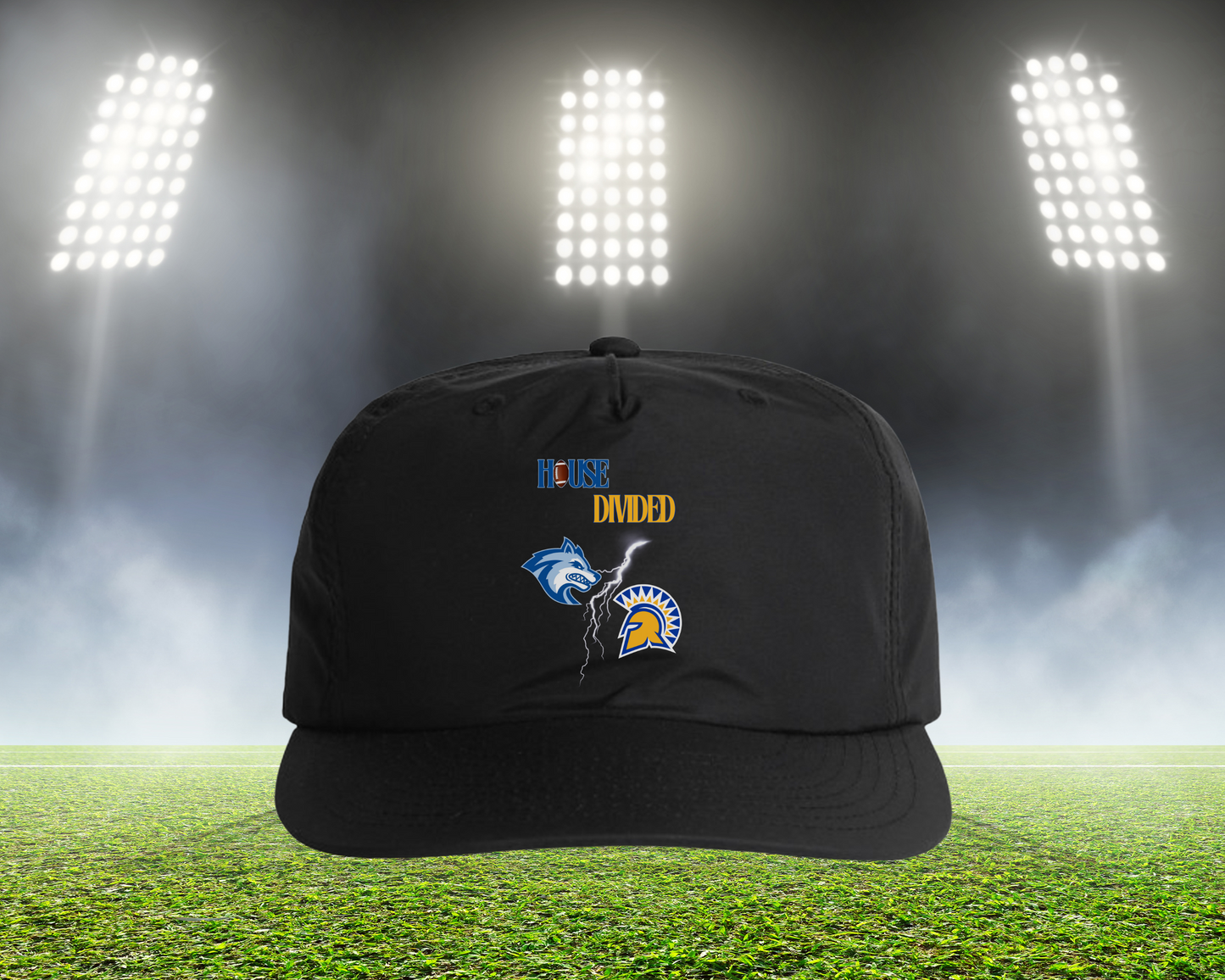 HD Lightning Football Hat