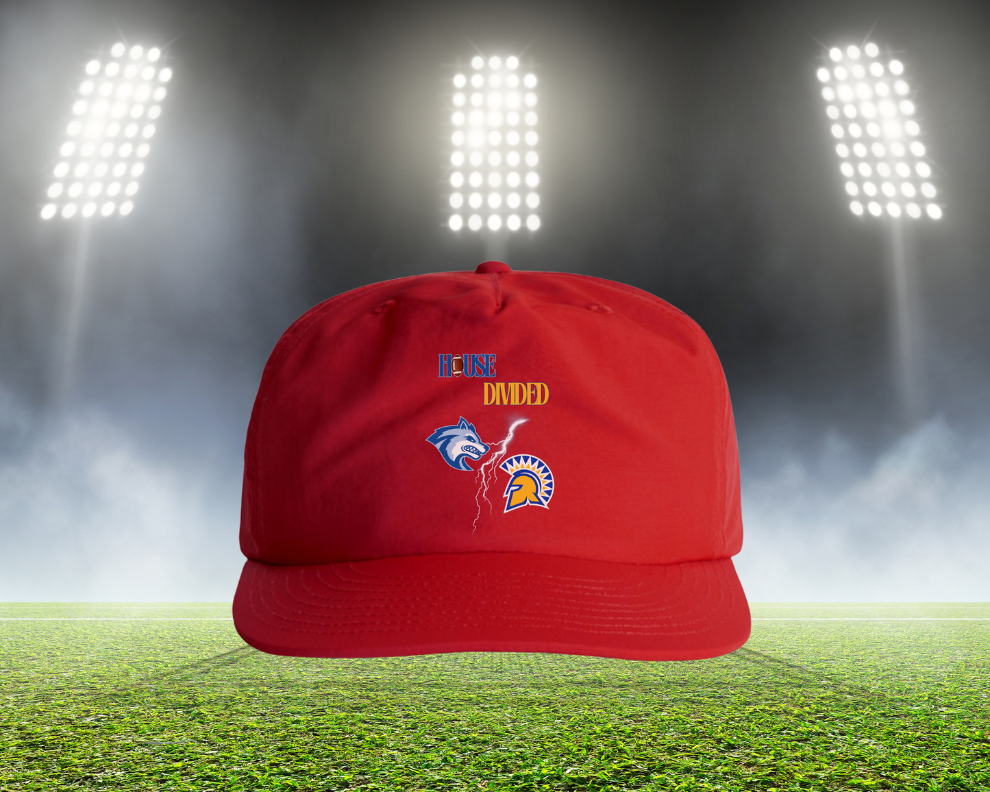 HD Lightning Football Hat