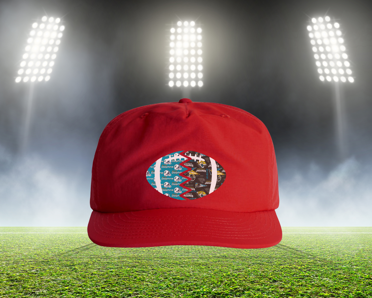 Split Football Prints Hat