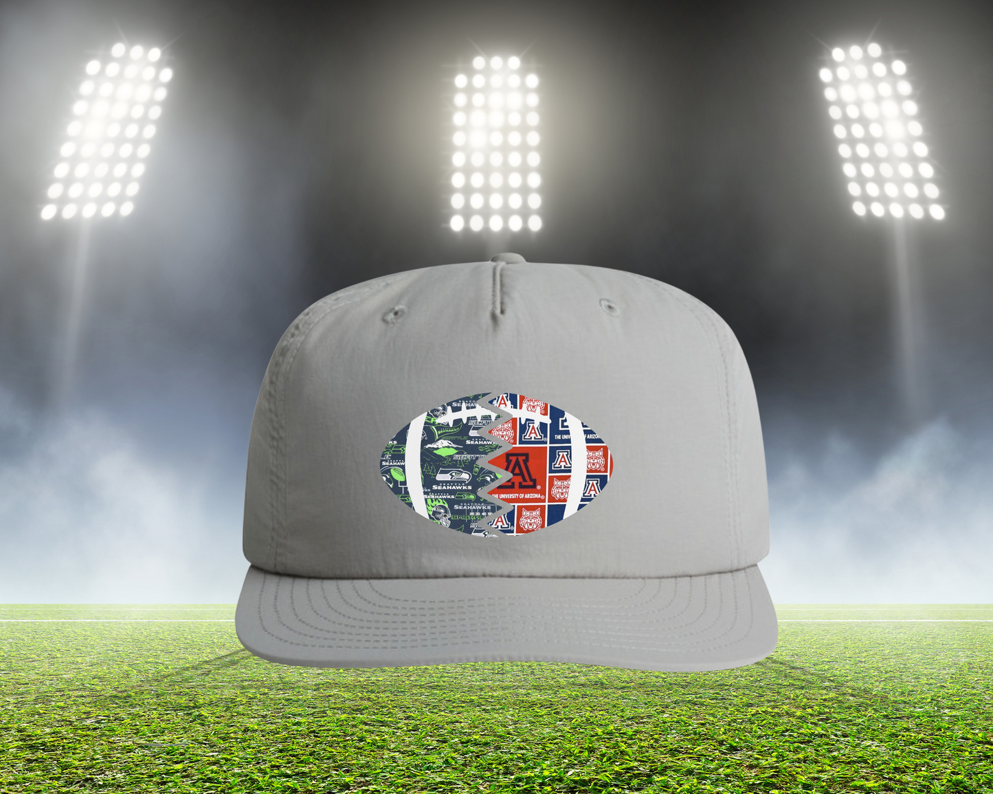 Split Football Prints Hat