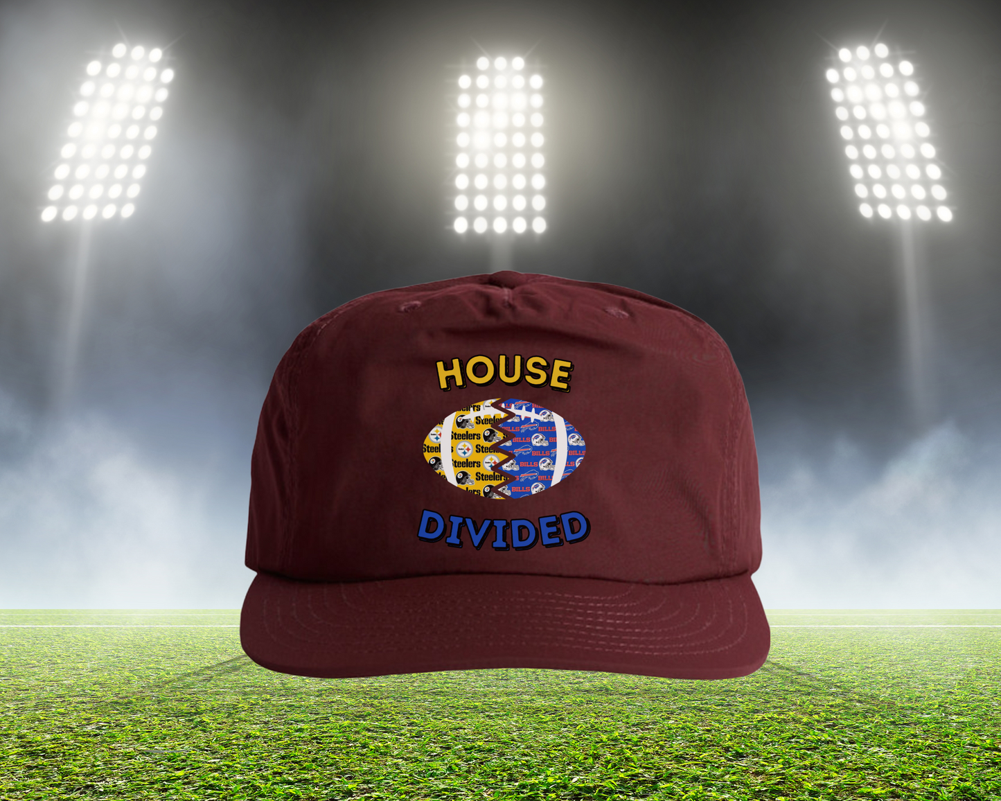 HD Split Football Prints Hat