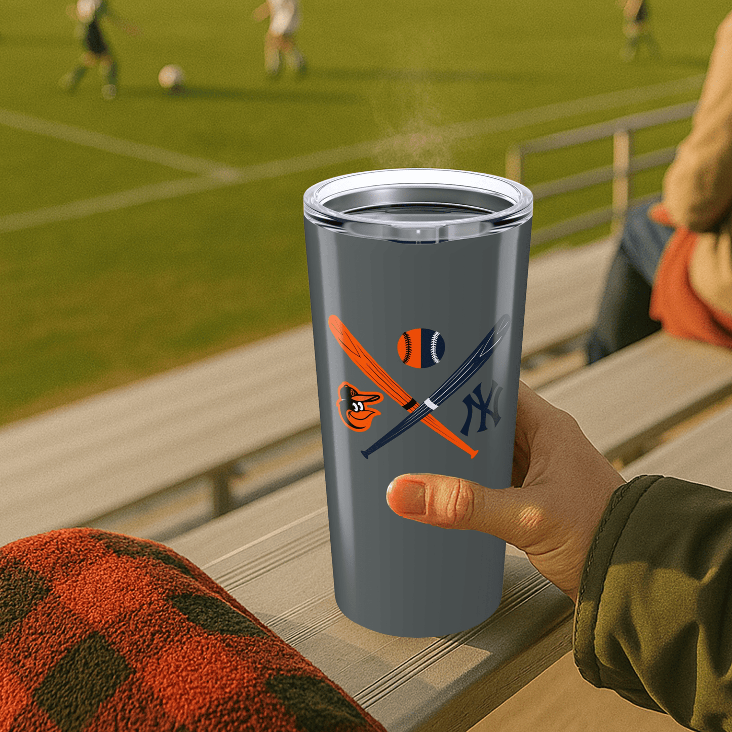Crossed Bats Logos Baseball Cups 20oz Stainless Tumbler - Tailgate Vibes