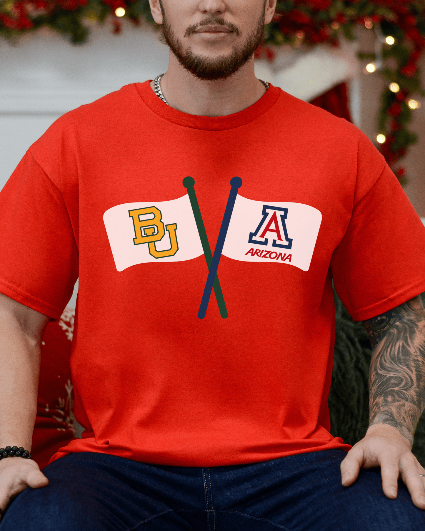 Crossed Flags T-shirt - Tailgate Vibes