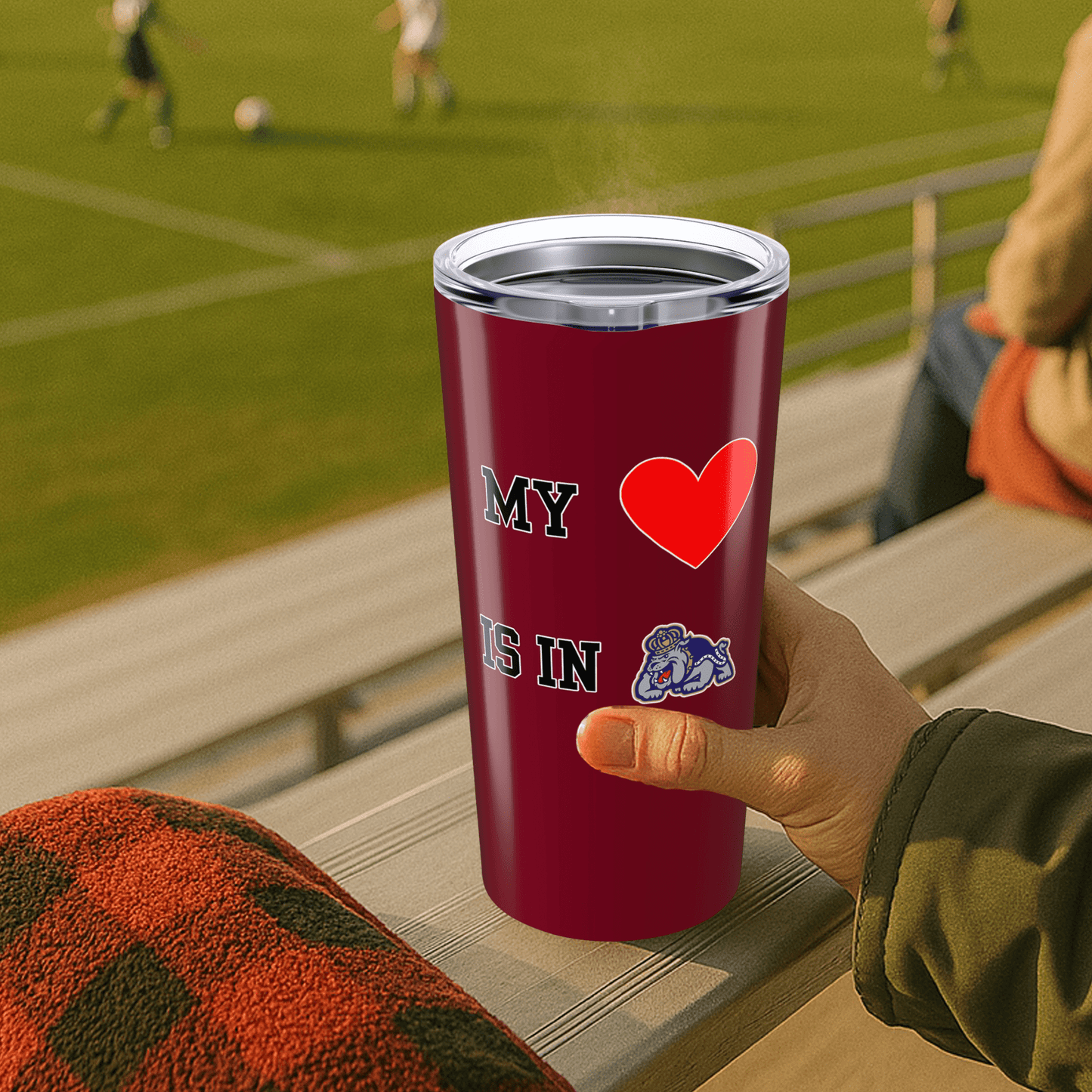 My Heart is in College 20oz Stainless Tumbler - Tailgate Vibes