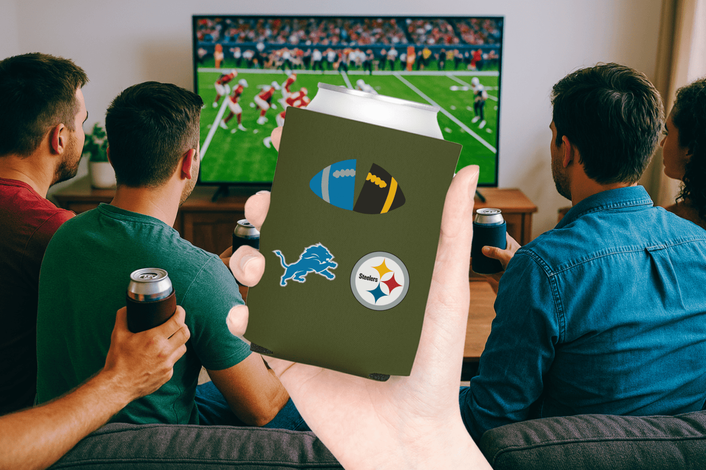 OG Split Football Can Coolers - Tailgate Vibes