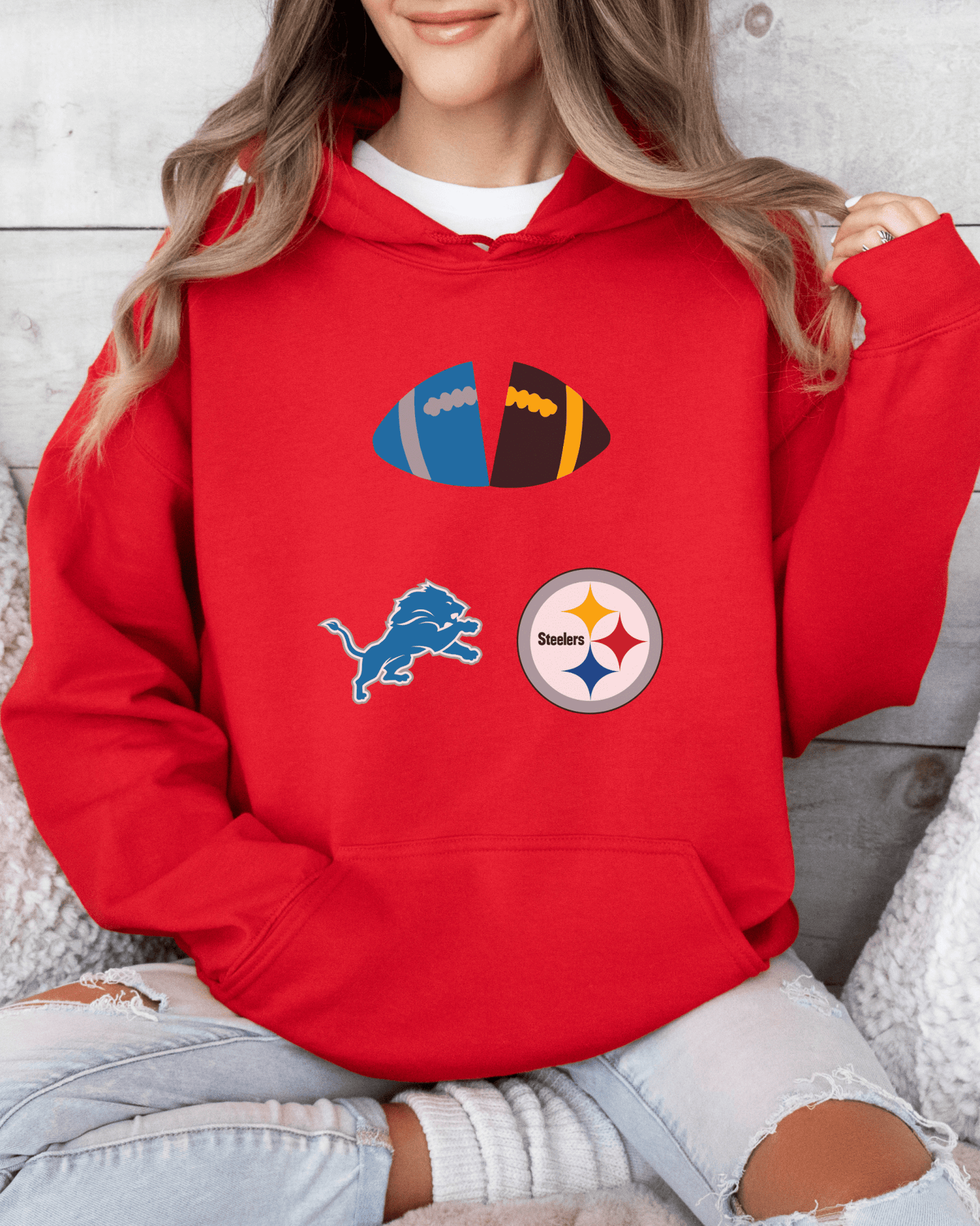 OG Split Football Hooded Sweatshirt - Tailgate Vibes