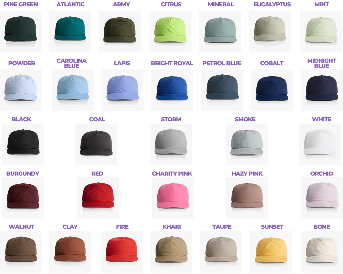 a bunch of hats that are all different colors