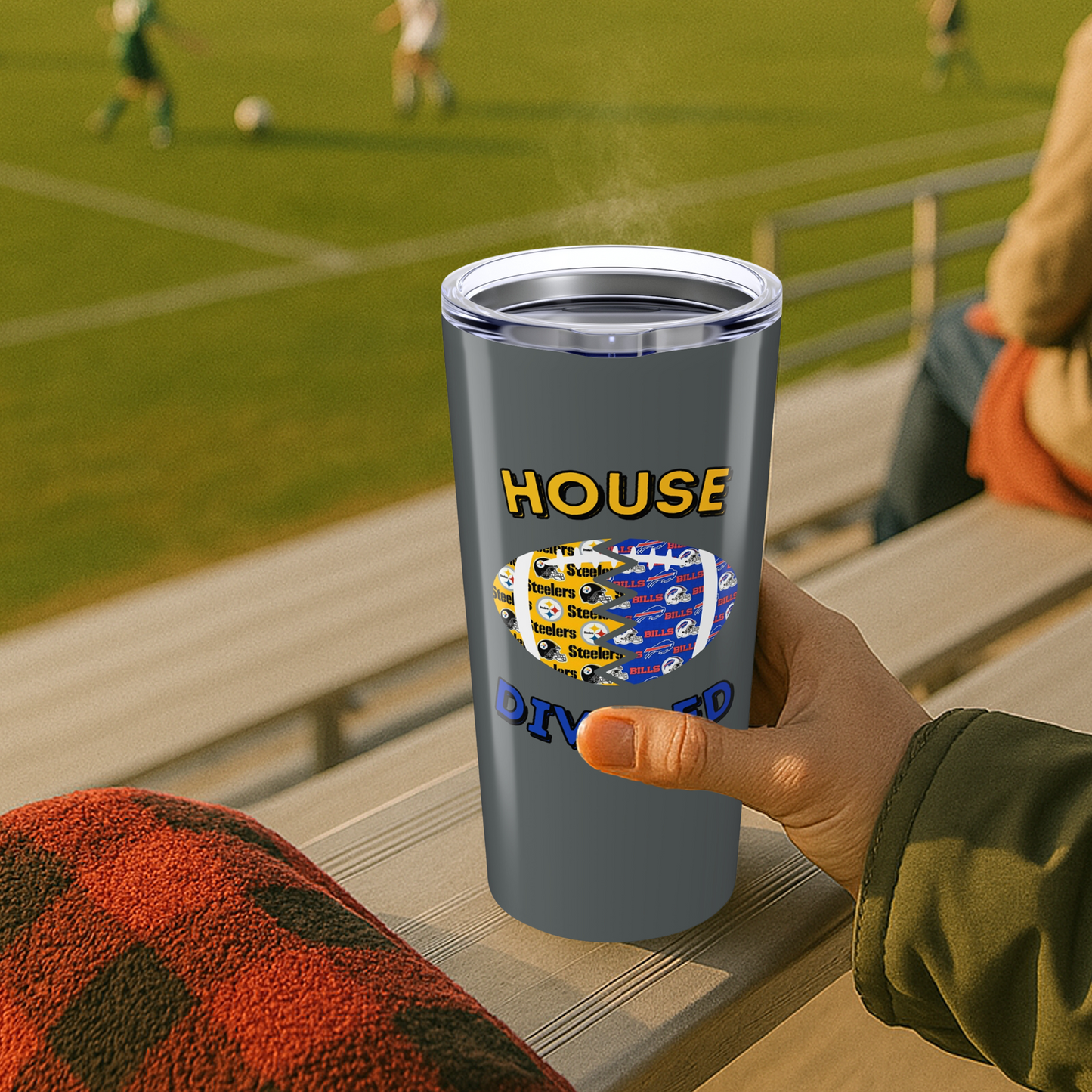 HD Split Football Prints 20oz Tumbler