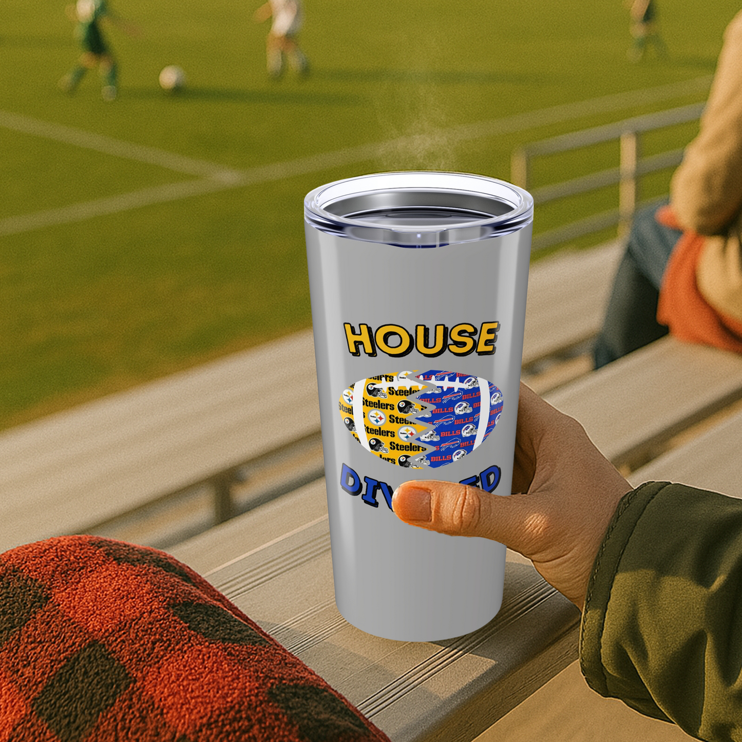HD Split Football Prints 20oz Tumbler
