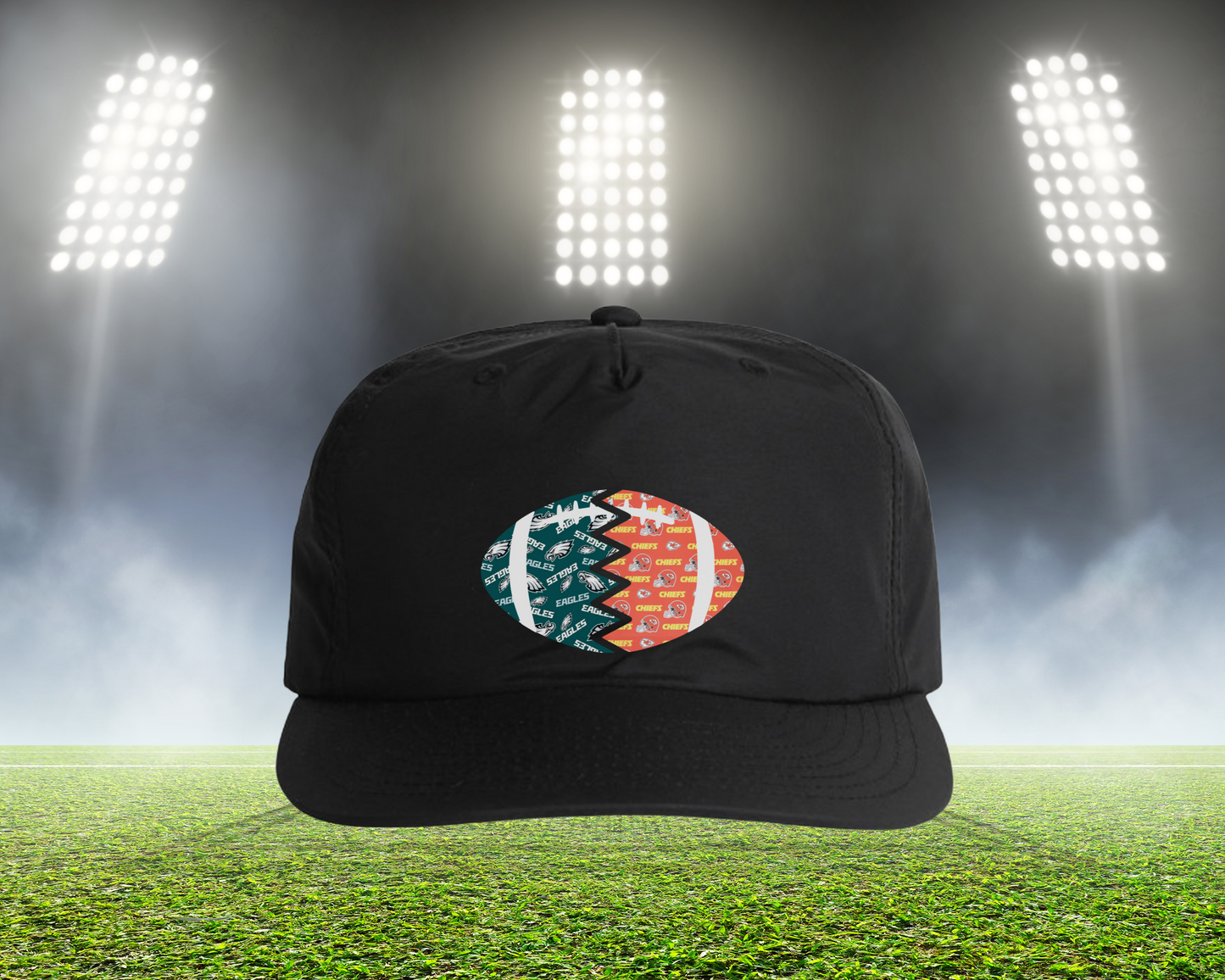 Split Football Prints Hat