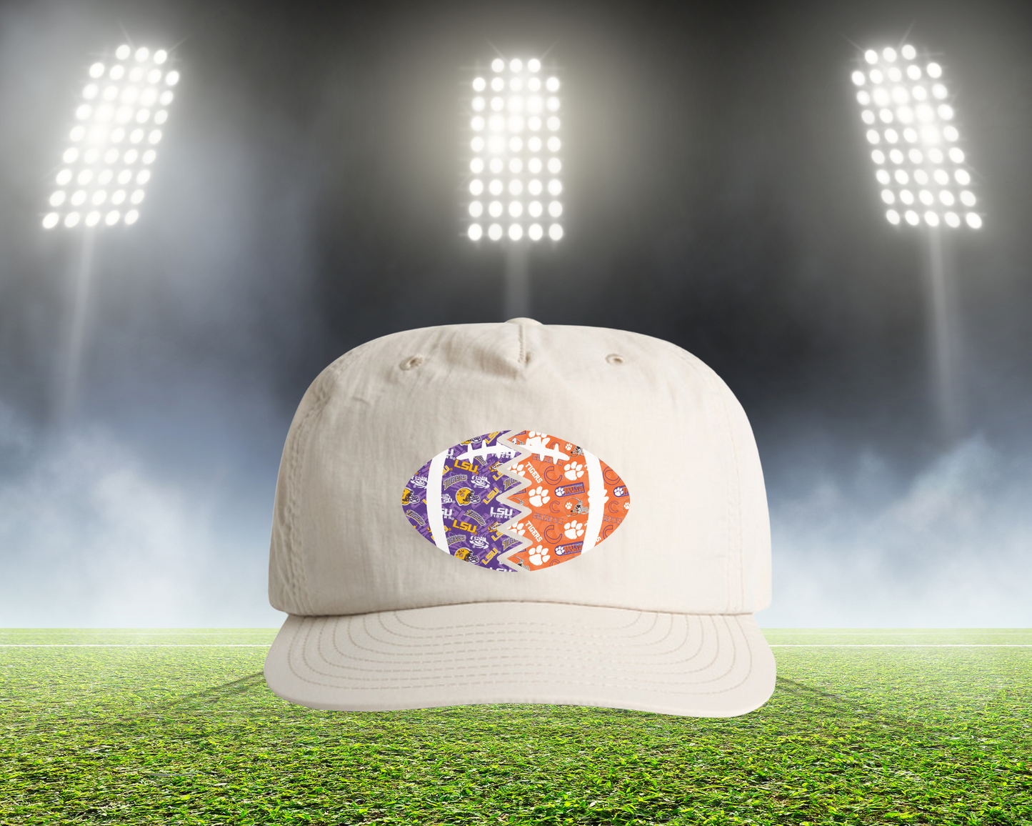 Split Football Prints Hat