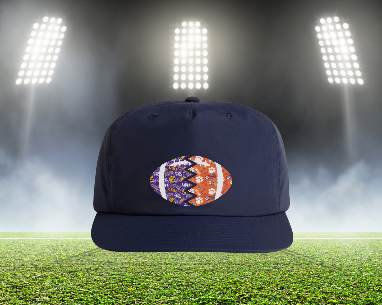 Split Football Prints Hat