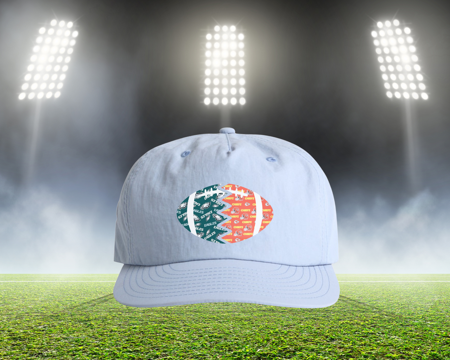Split Football Prints Hat