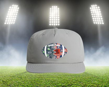 Split Football Prints Hat