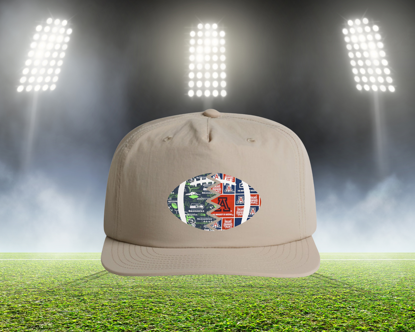 Split Football Prints Hat