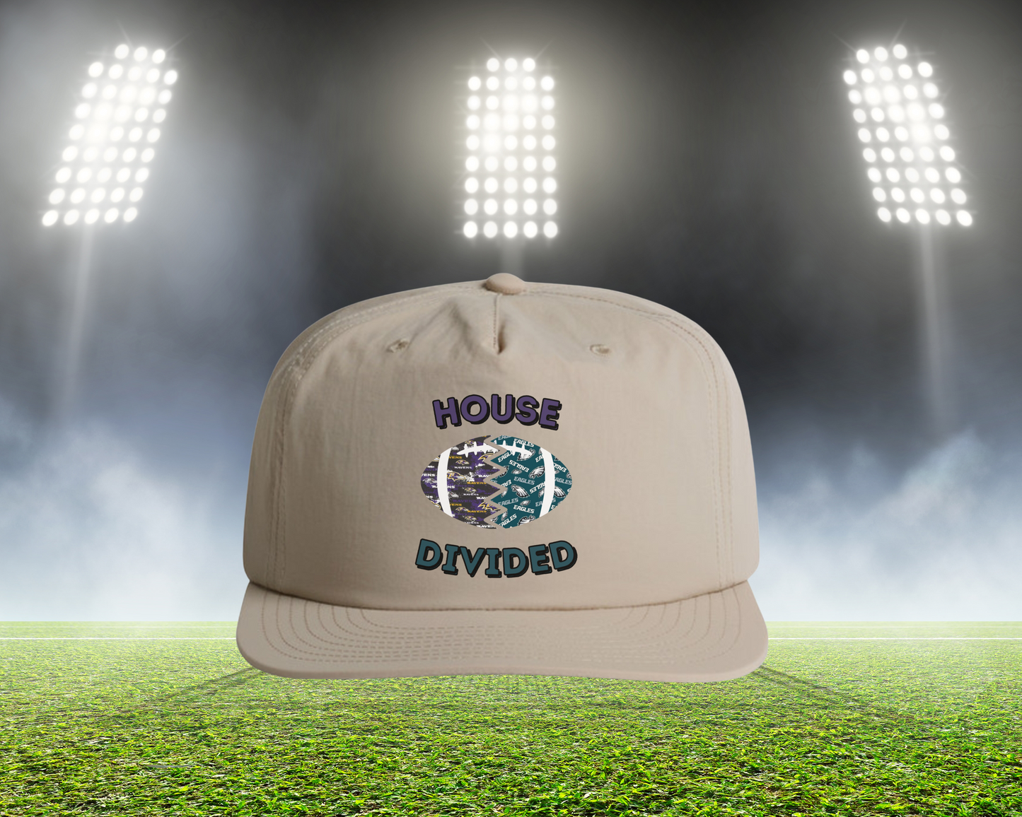 HD Split Football Prints Hat