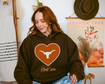 Single Logo Heart Hooded Sweatshirt