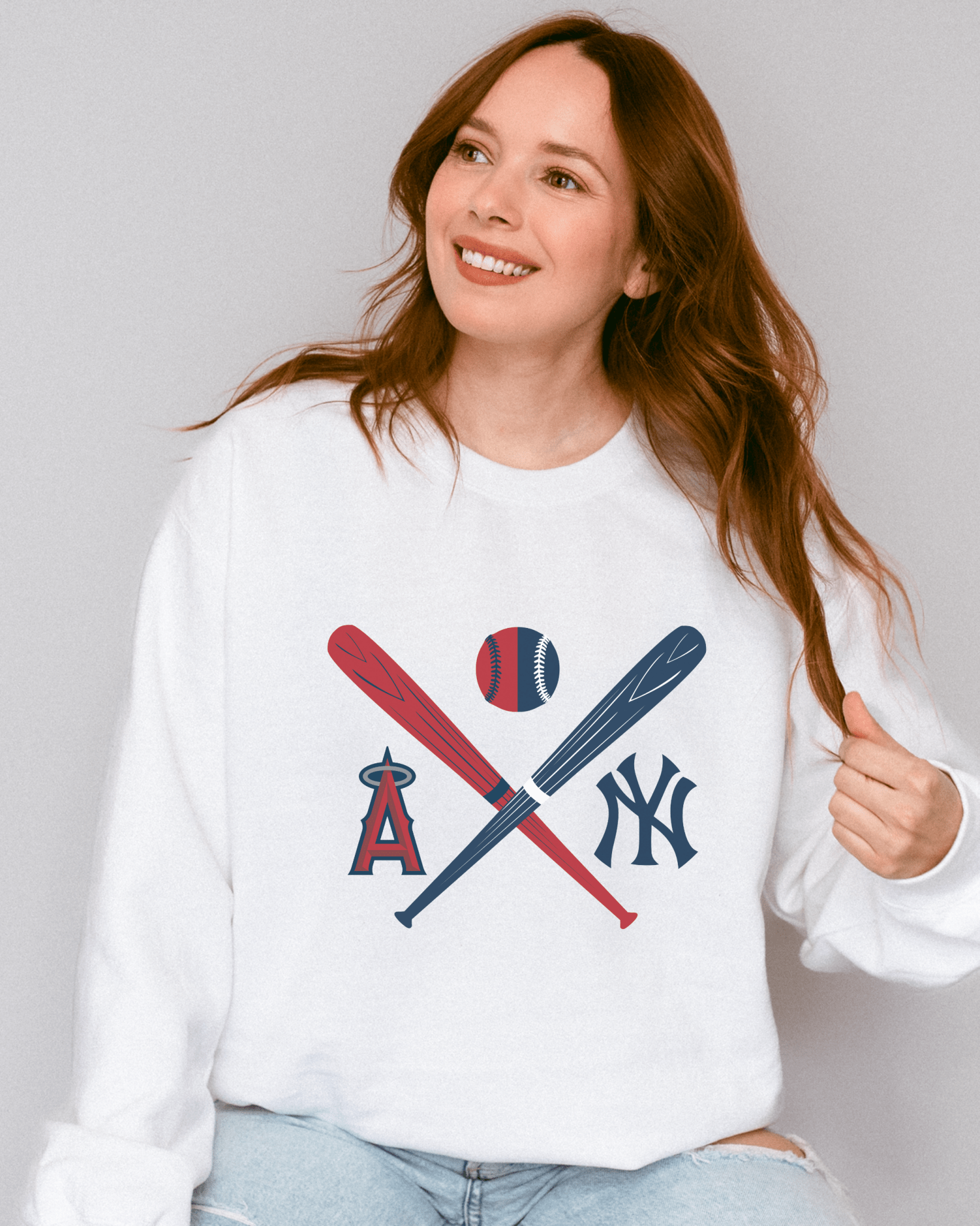 Crossed Bats Logos Baseball Crewneck Sweatshirt - Tailgate Vibes