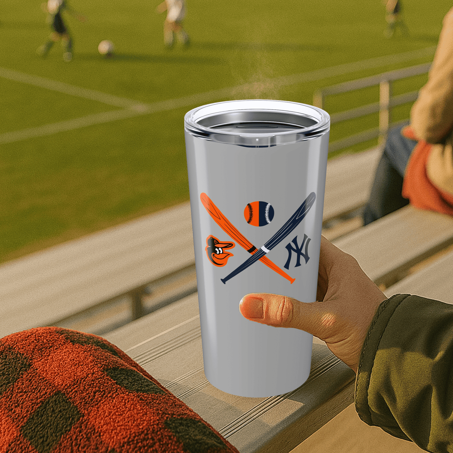 Crossed Bats Logos Baseball Cups 20oz Stainless Tumbler - Tailgate Vibes