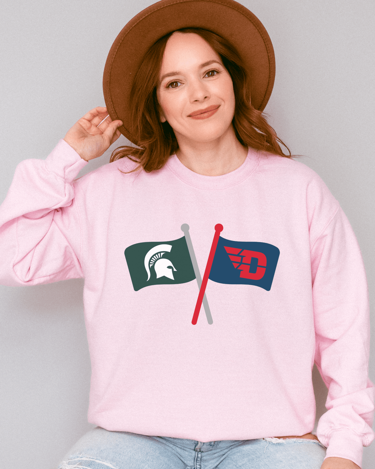 Crossed Flags Crewneck Sweatshirt - Tailgate Vibes