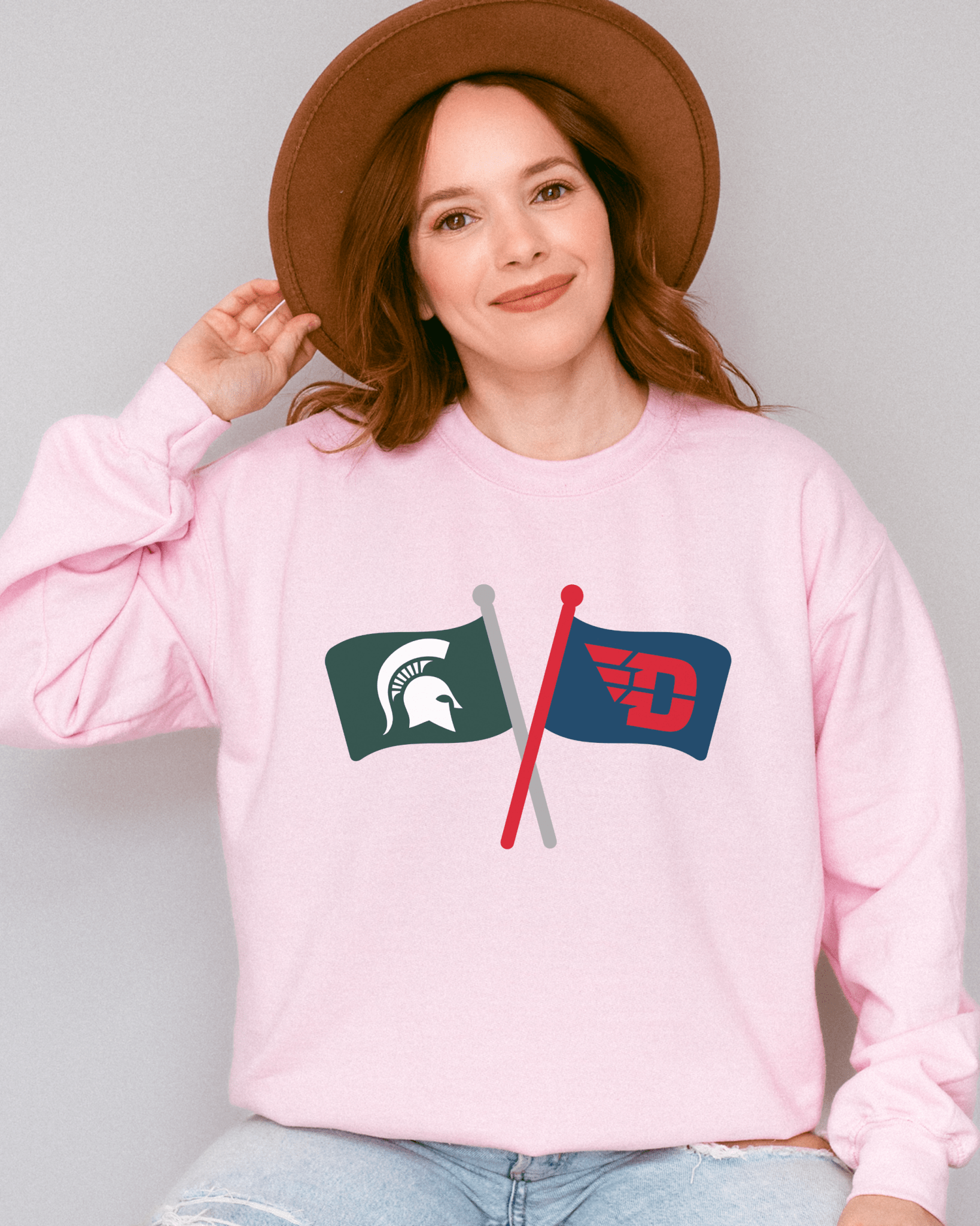 Crossed Flags Crewneck Sweatshirt - Tailgate Vibes