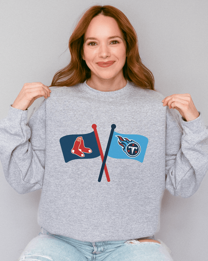 Crossed Flags Crewneck Sweatshirt - Tailgate Vibes