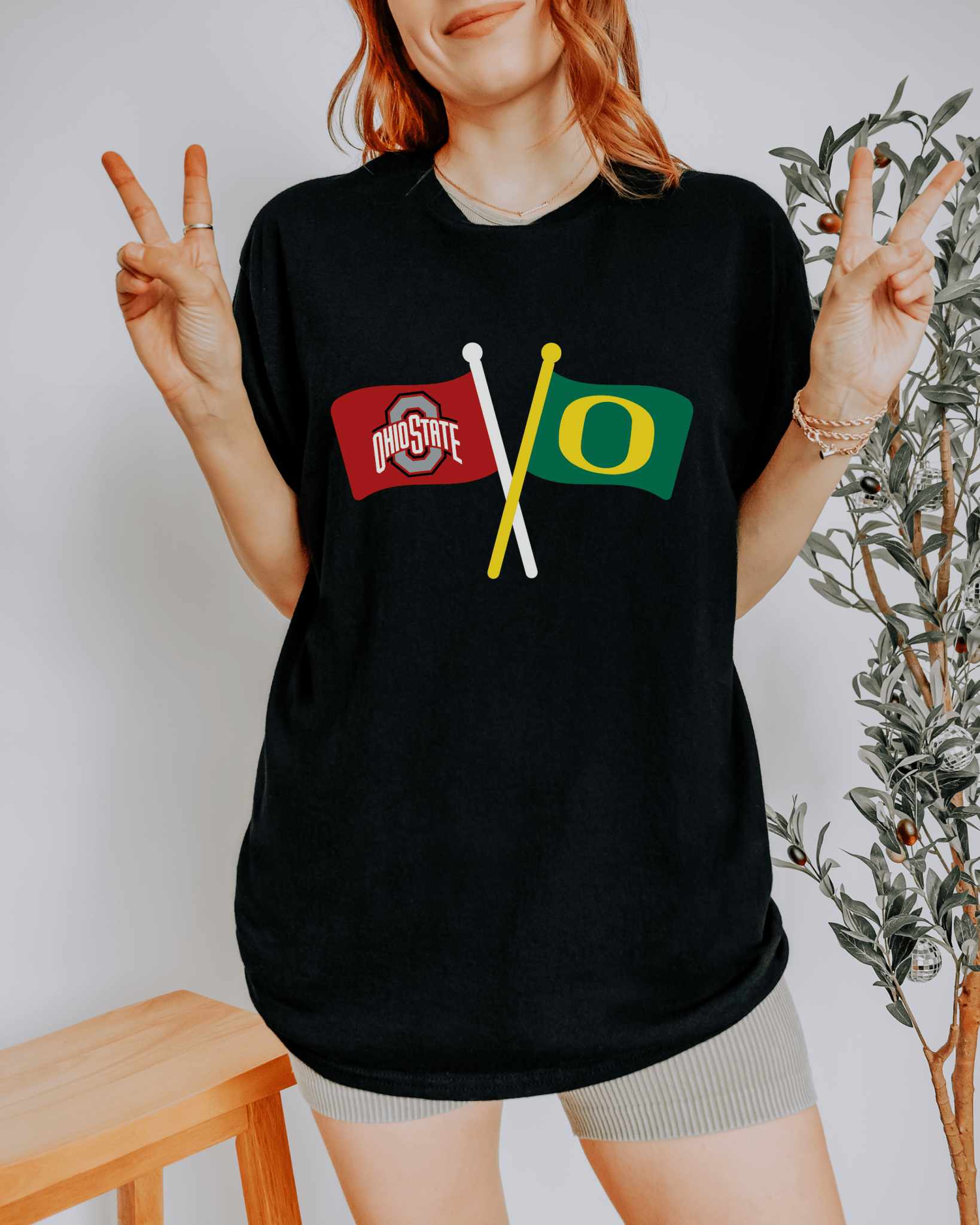 Crossed Flags T-shirt - Tailgate Vibes