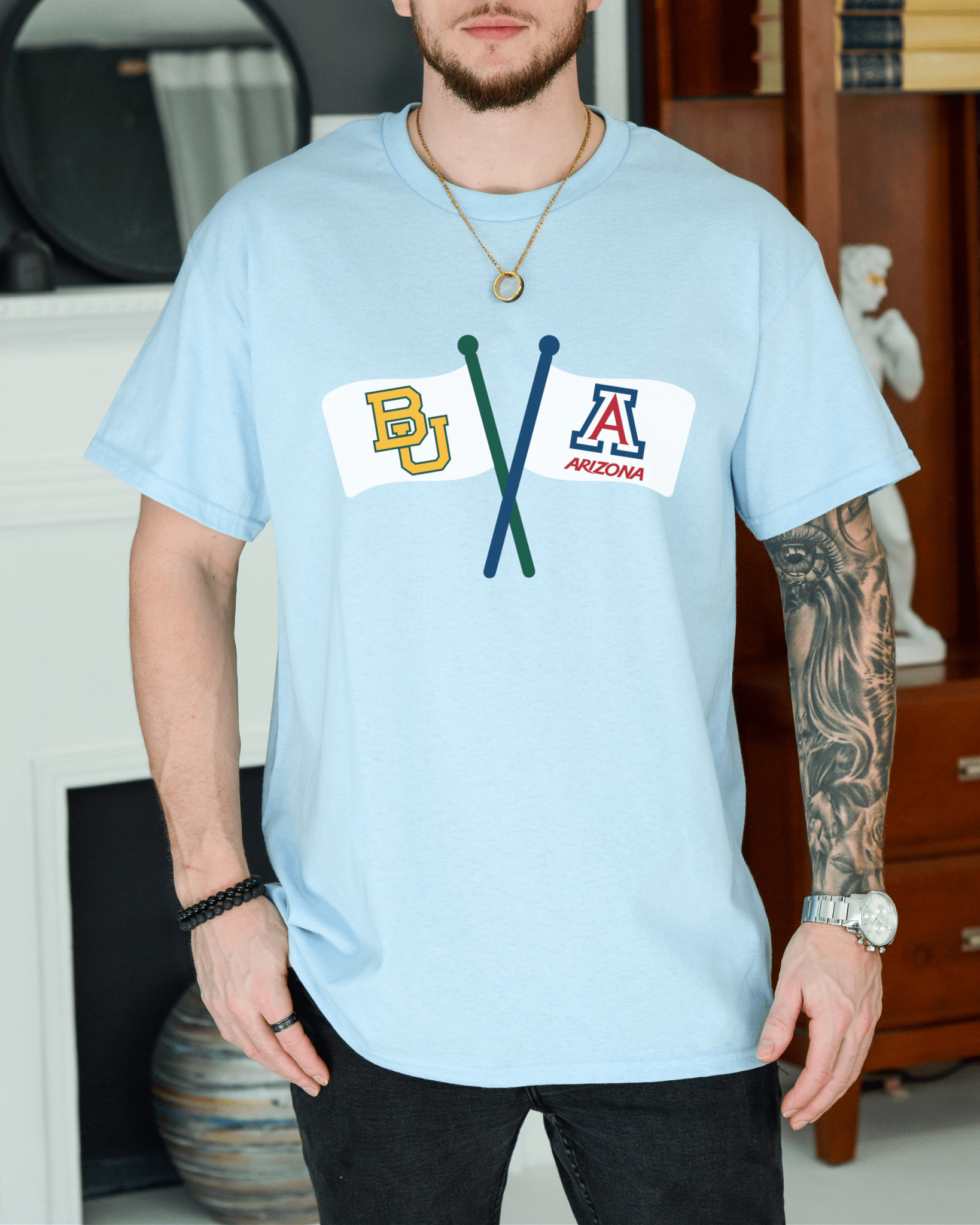 Crossed Flags T-shirt - Tailgate Vibes