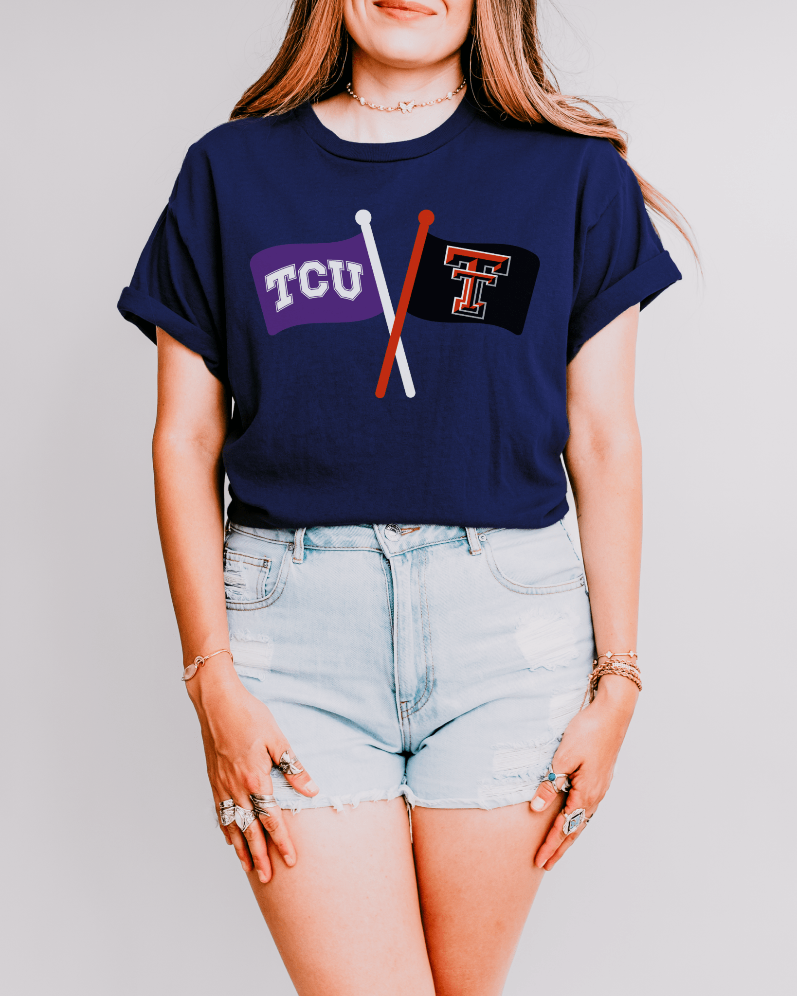Crossed Flags T-shirt - Tailgate Vibes