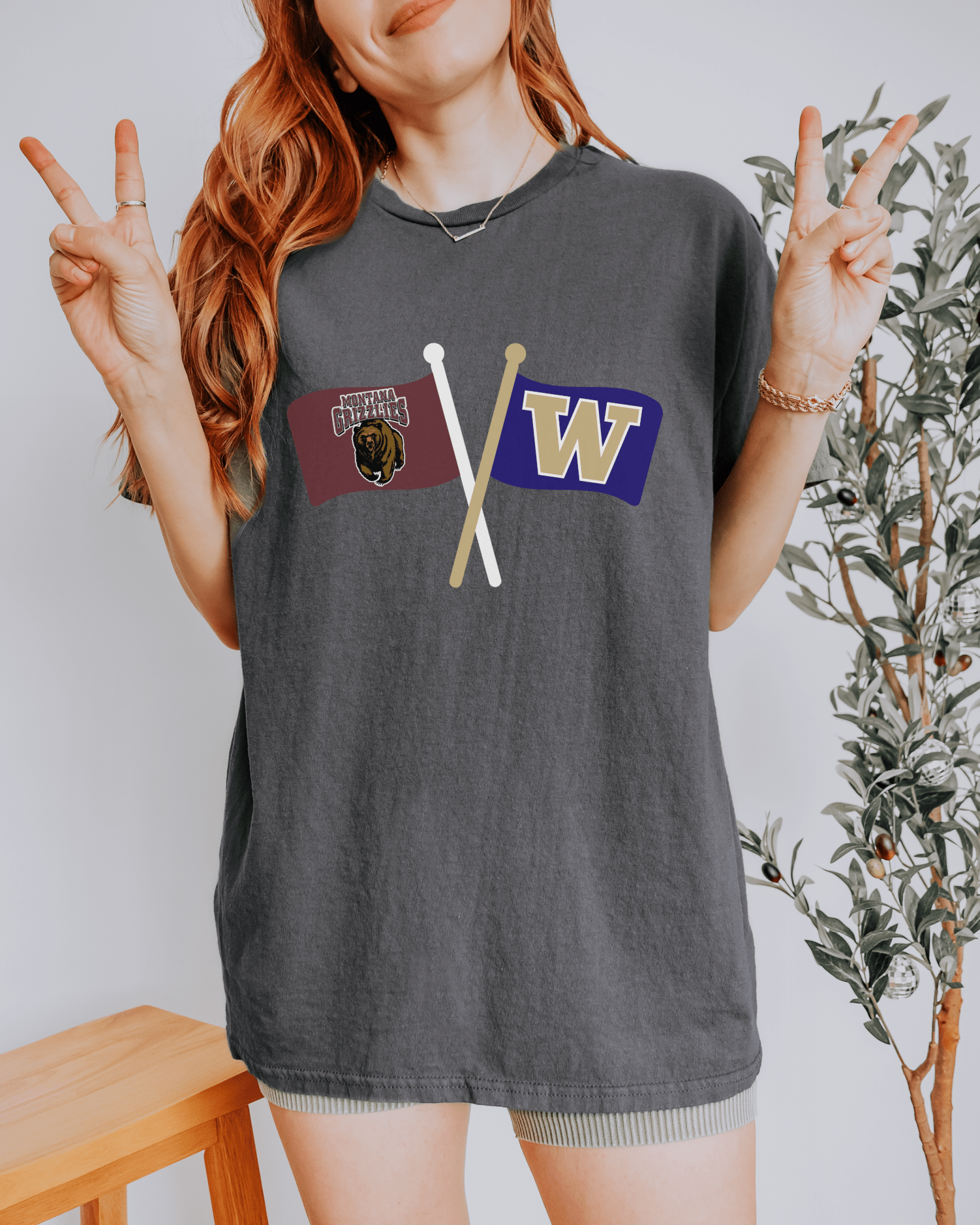 Crossed Flags T-shirt - Tailgate Vibes