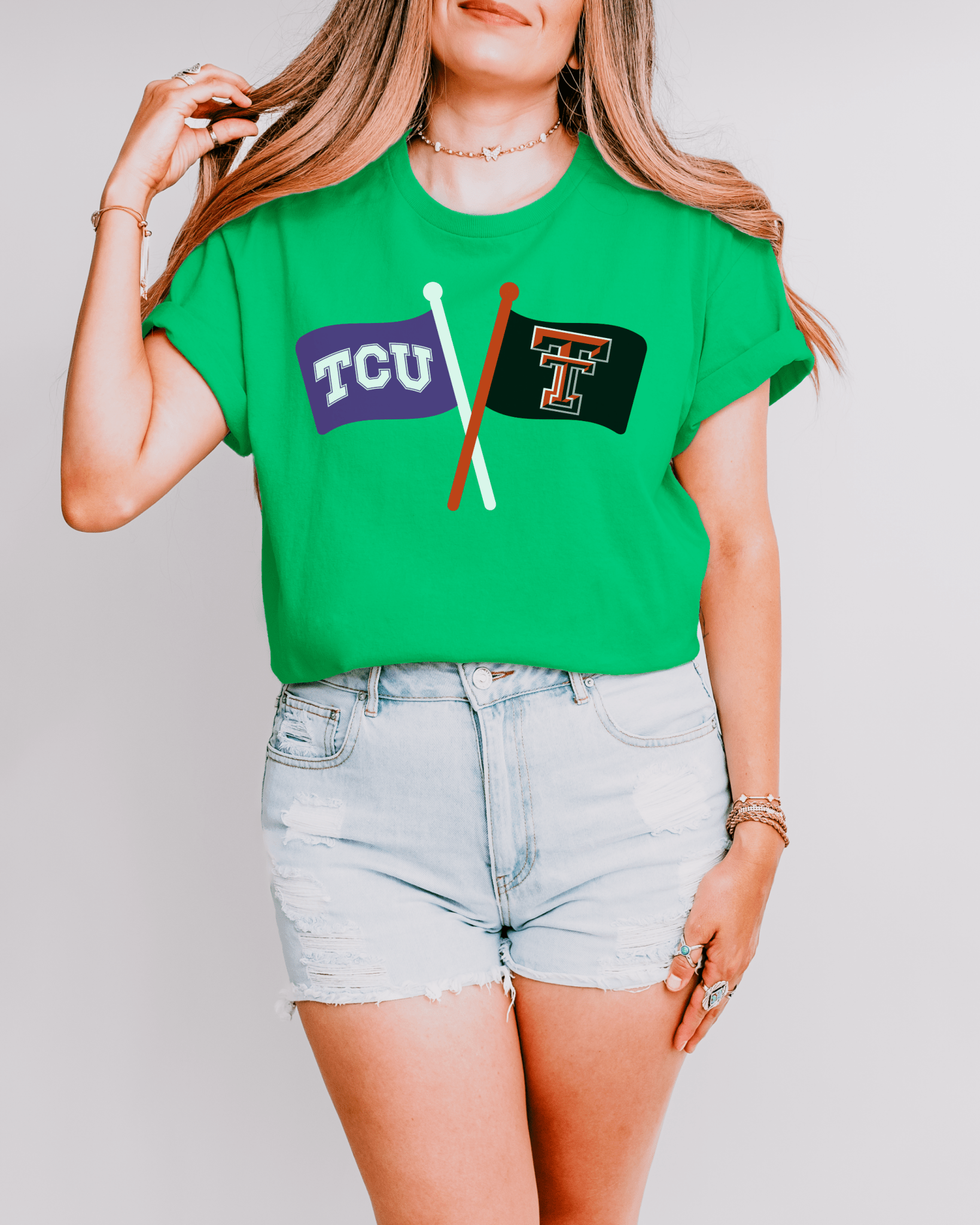Crossed Flags T-shirt - Tailgate Vibes