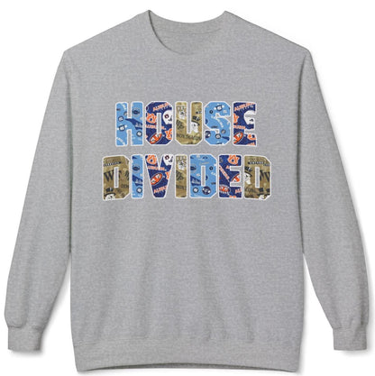 House Divided Letter Patterns Crewneck Sweatshirt - Tailgate Vibes