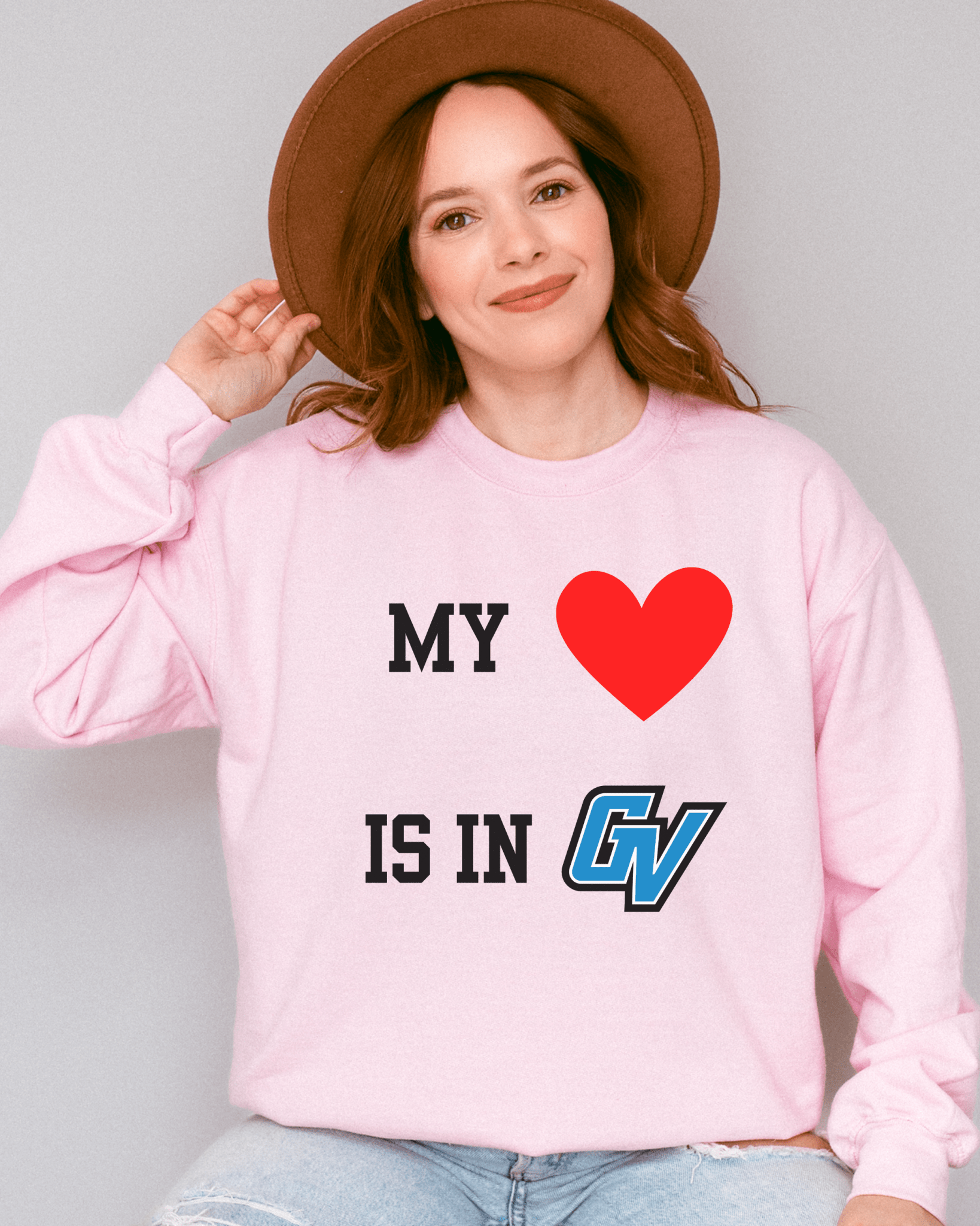 My Heart is in College Crewneck Sweatshirt - Tailgate Vibes