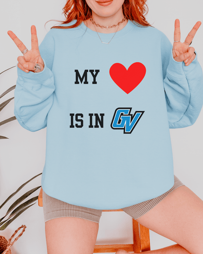 My Heart is in College Crewneck Sweatshirt - Tailgate Vibes