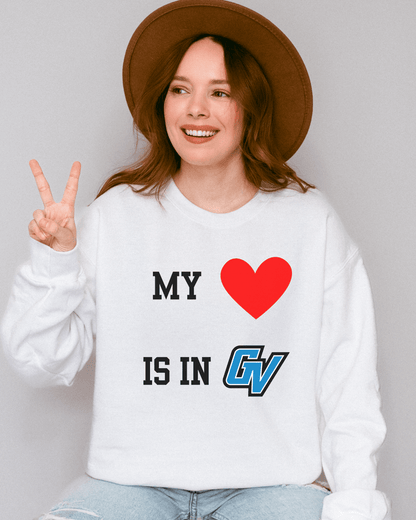 My Heart is in College Crewneck Sweatshirt - Tailgate Vibes