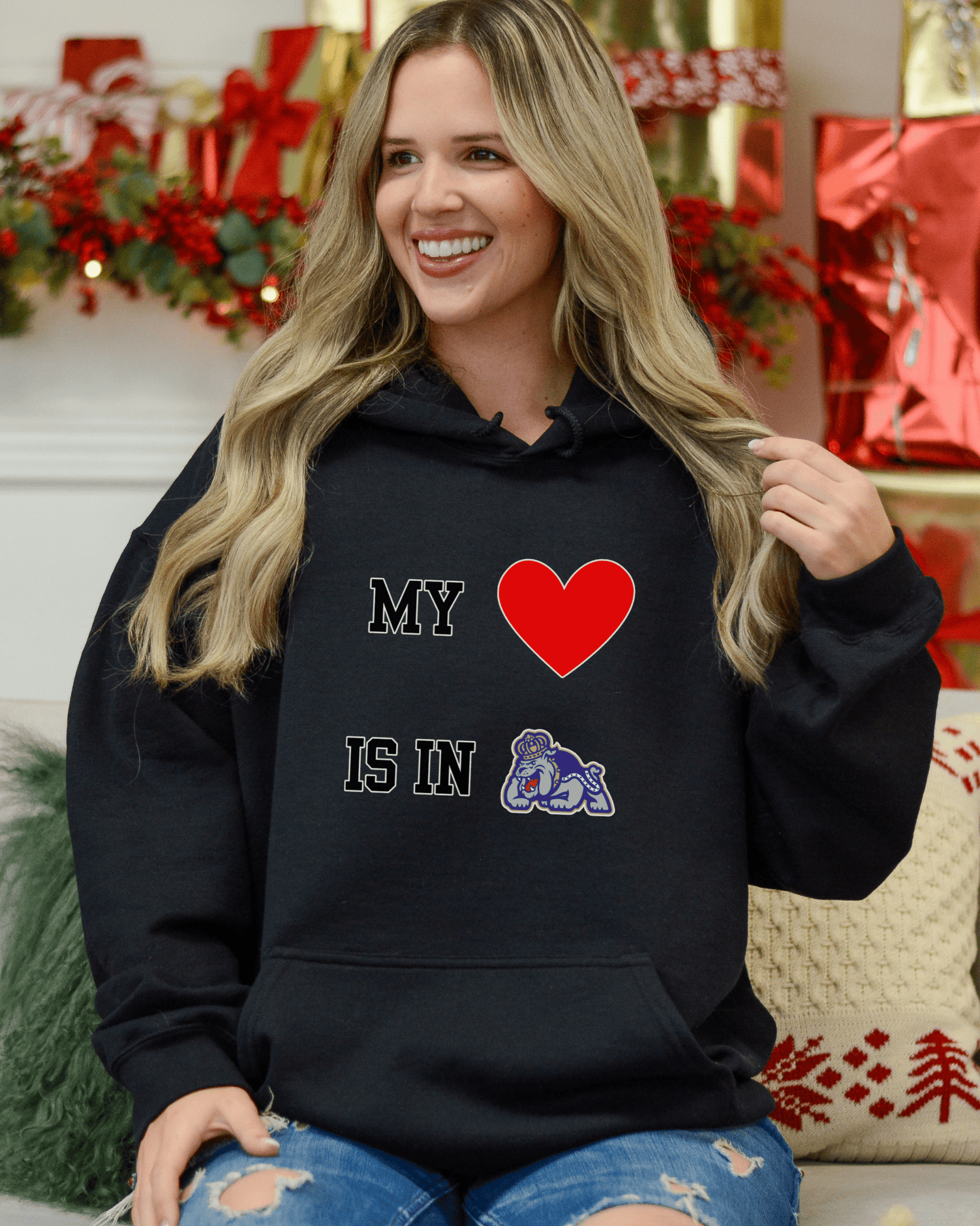 My Heart is in College Hooded Sweatshirt - Tailgate Vibes