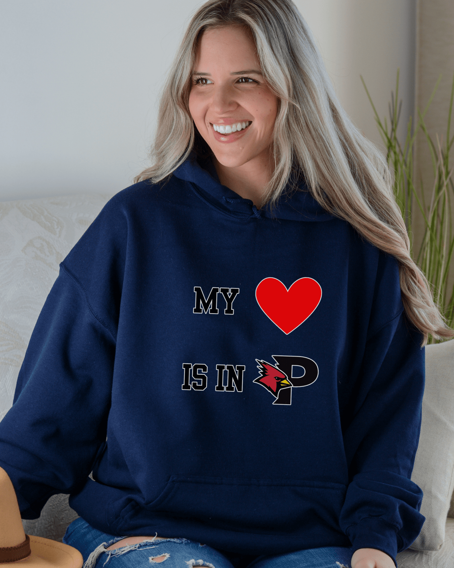 My Heart is in College Hooded Sweatshirt - Tailgate Vibes