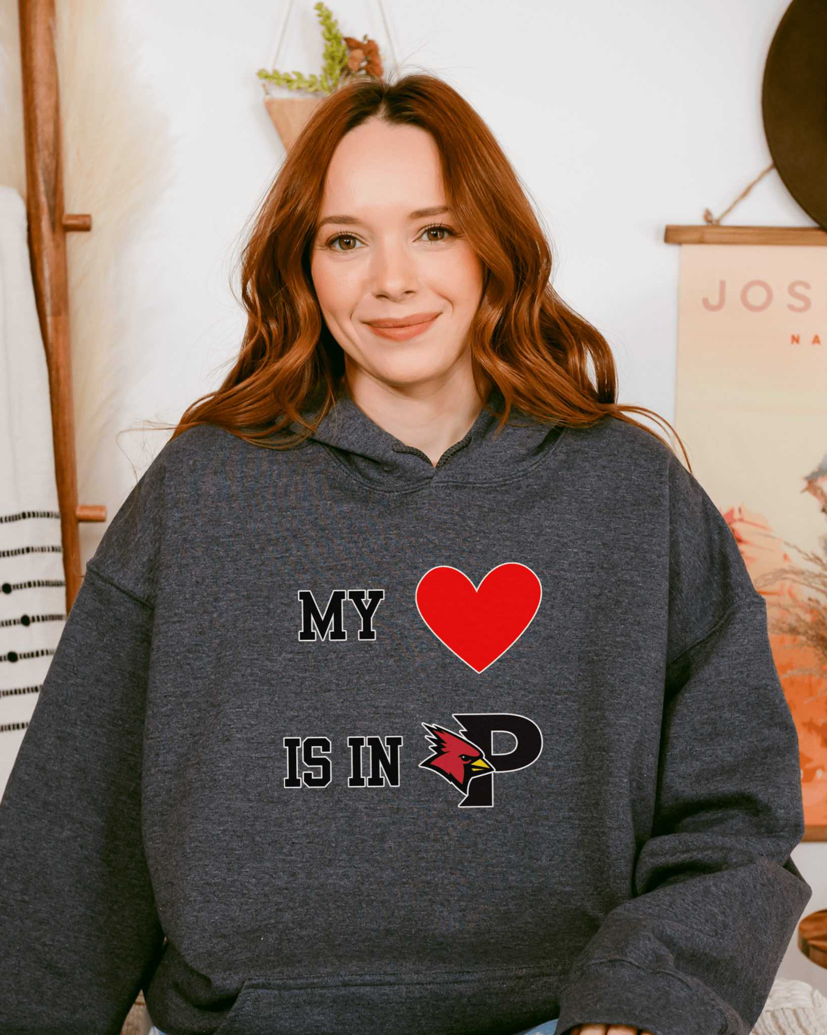 My Heart is in College Hooded Sweatshirt - Tailgate Vibes