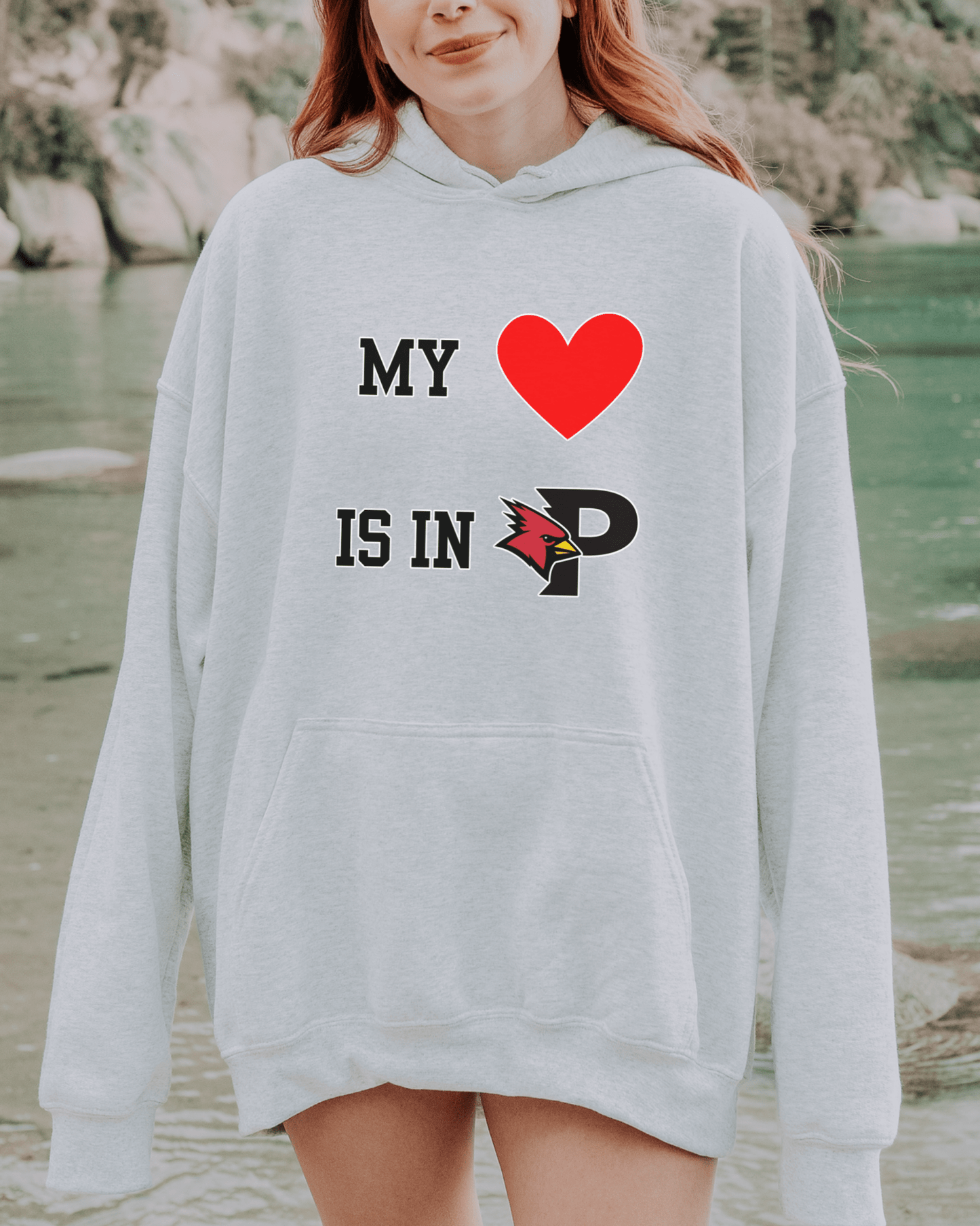 My Heart is in College Hooded Sweatshirt - Tailgate Vibes