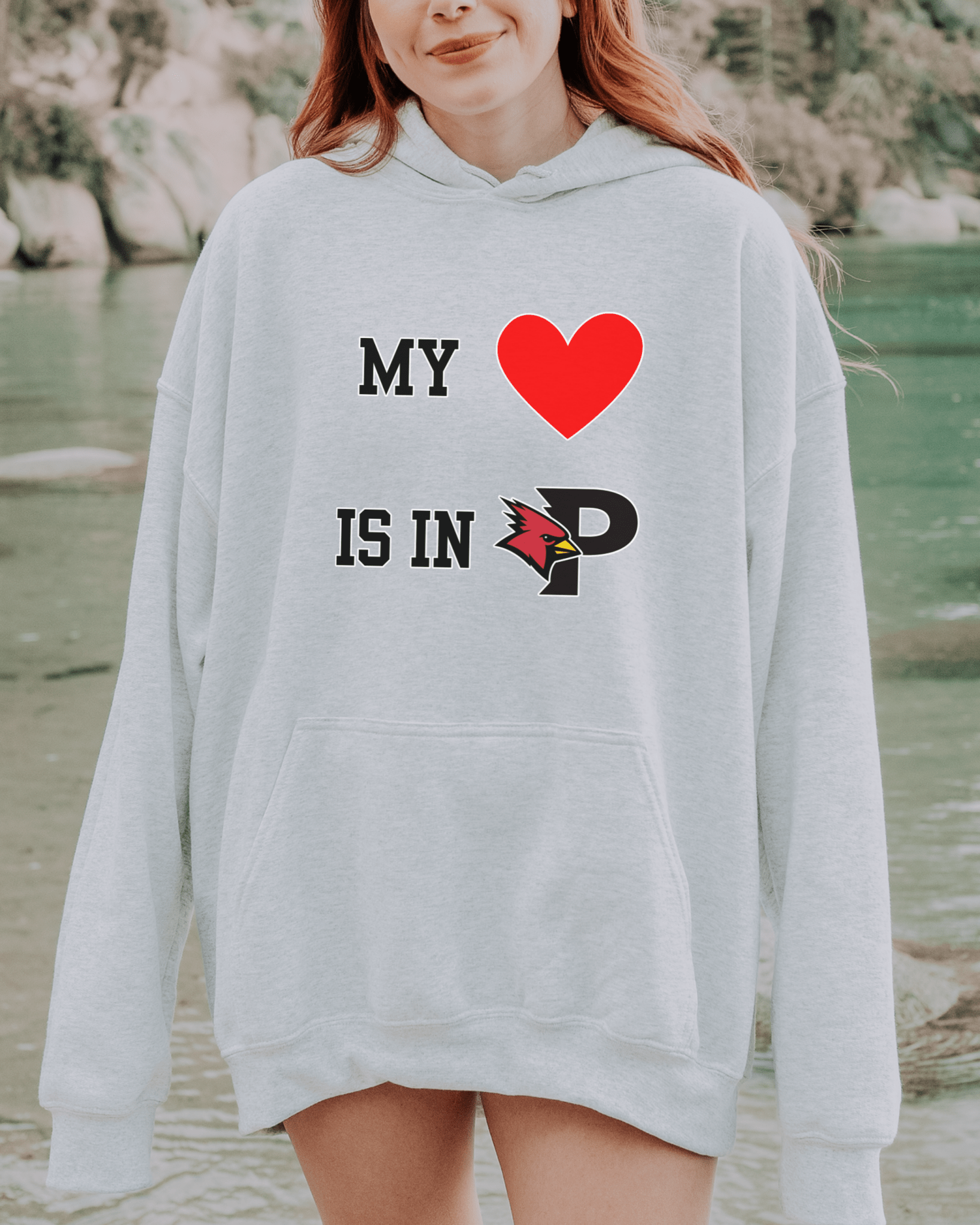 My Heart is in College Hooded Sweatshirt - Tailgate Vibes