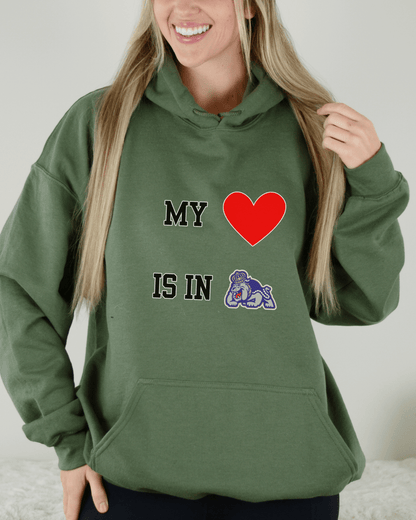 My Heart is in College Hooded Sweatshirt - Tailgate Vibes