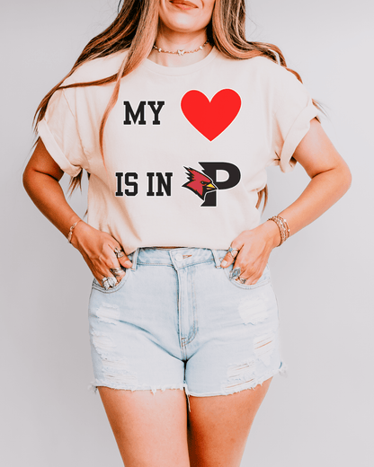 My Heart is in College T-shirt - Tailgate Vibes