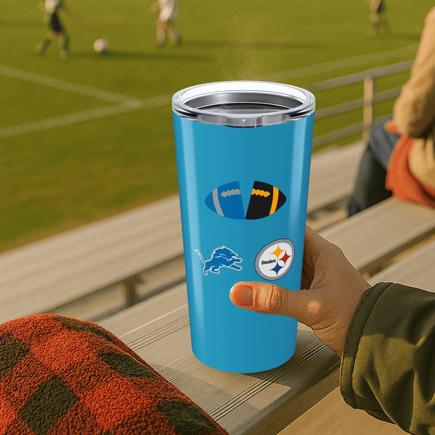 OG Split Football 20oz Stainless Tumbler - Tailgate Vibes