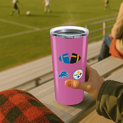OG Split Football 20oz Stainless Tumbler - Tailgate Vibes