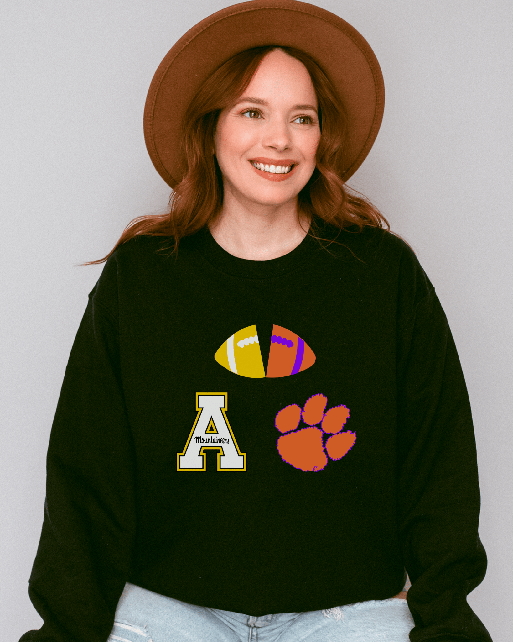 OG Split Football Crewneck Sweatshirt - Tailgate Vibes