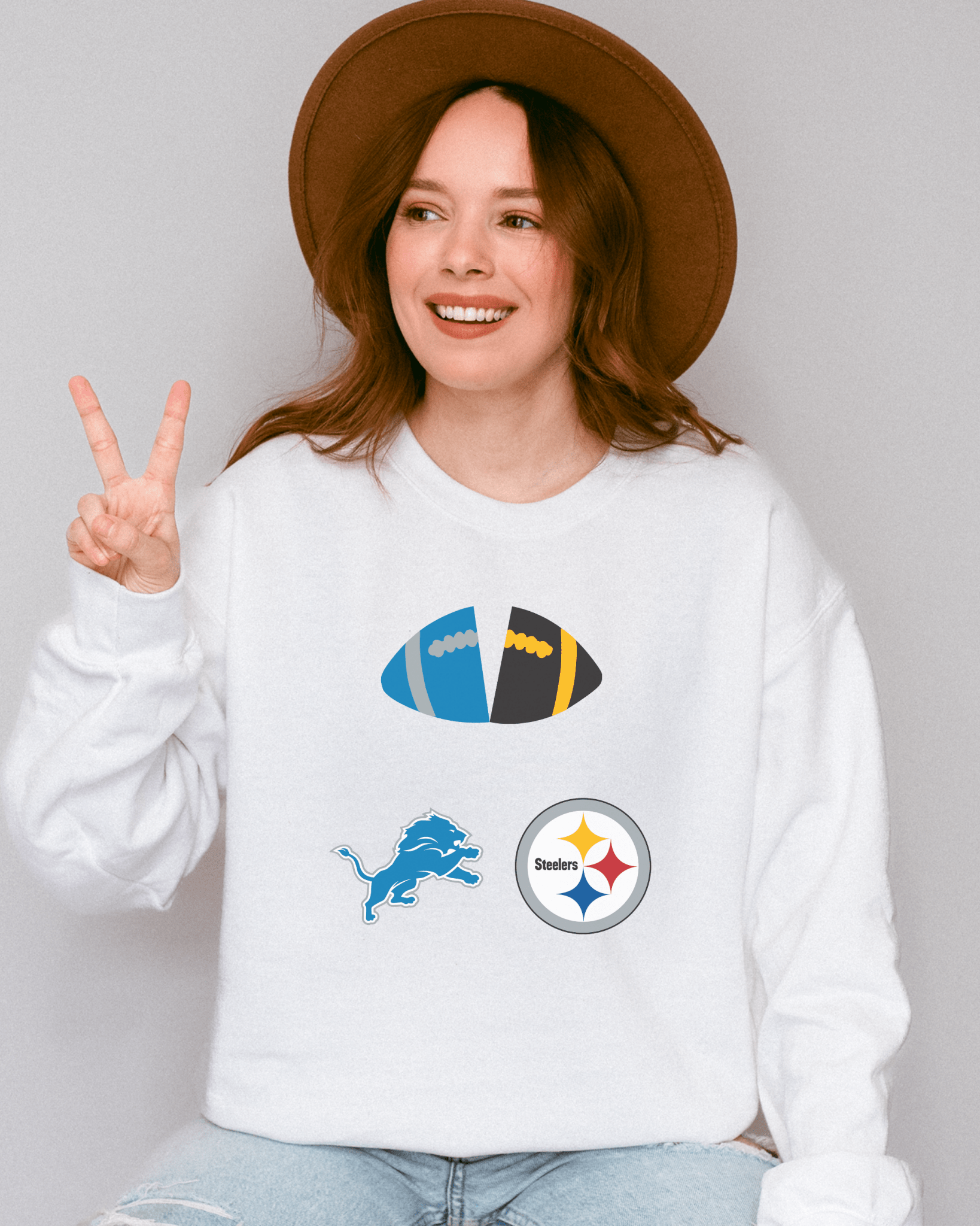 OG Split Football Crewneck Sweatshirt - Tailgate Vibes