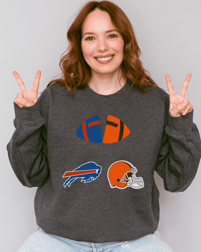 OG Split Football Crewneck Sweatshirt - Tailgate Vibes